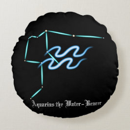 Zodiac Constellation Aquarius Rundkissen Rundes Kissen