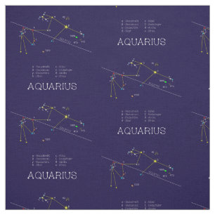 Zodiac Constellation Aquarius Stoff