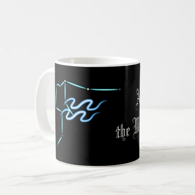Zodiac Constellation Aquarius Tasse (Vorderseite Links)