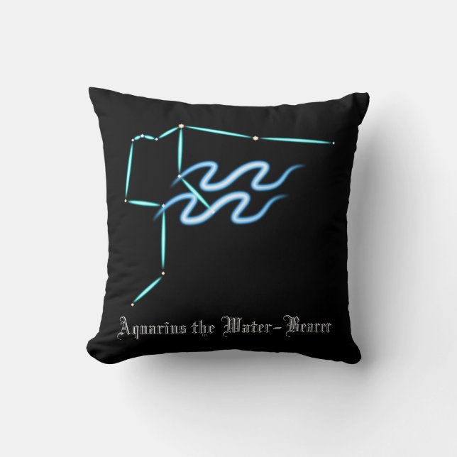 Zodiac Constellation Aquarius Throw Kissen (Vorderseite)