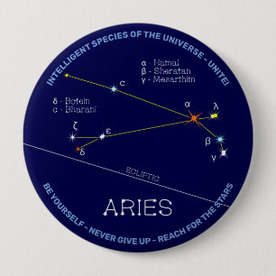 Zodiac Constellation Aries Button