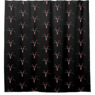 Zodiac Constellation Aries Duschvorhang