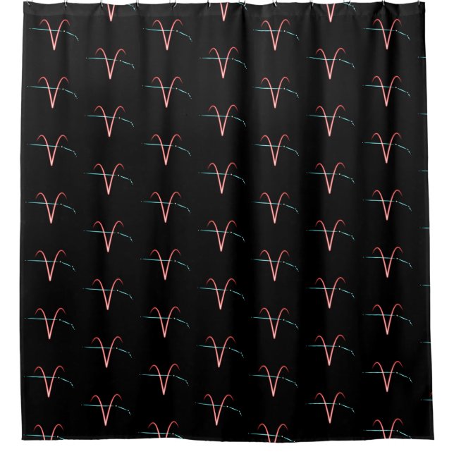 Zodiac Constellation Aries Duschvorhang (Vorderseite)