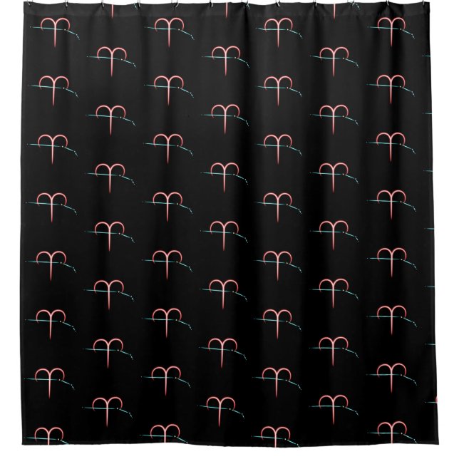 Zodiac Constellation Aries Duschvorhang (Vorderseite)