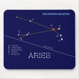 Zodiac Constellation Aries Mousepad