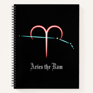 Zodiac Constellation Aries Notebook Notizbuch