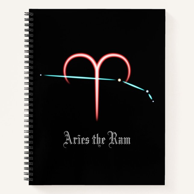 Zodiac Constellation Aries Notebook Notizbuch (Vorderseite)