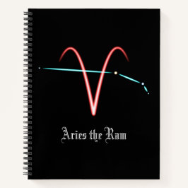 Zodiac Constellation Aries Notebook Notizbuch