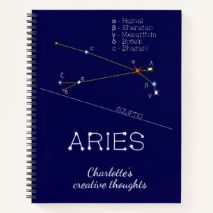 Zodiac Constellation Aries Notizbuch