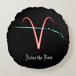 Zodiac Constellation Aries Round Pillow Rundes Kissen