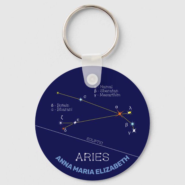 Zodiac Constellation Aries Schlüsselanhänger (Vorderseite)