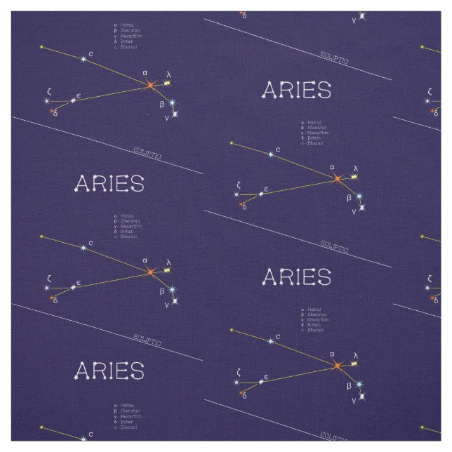 Zodiac Constellation Aries Stoff (Muster)