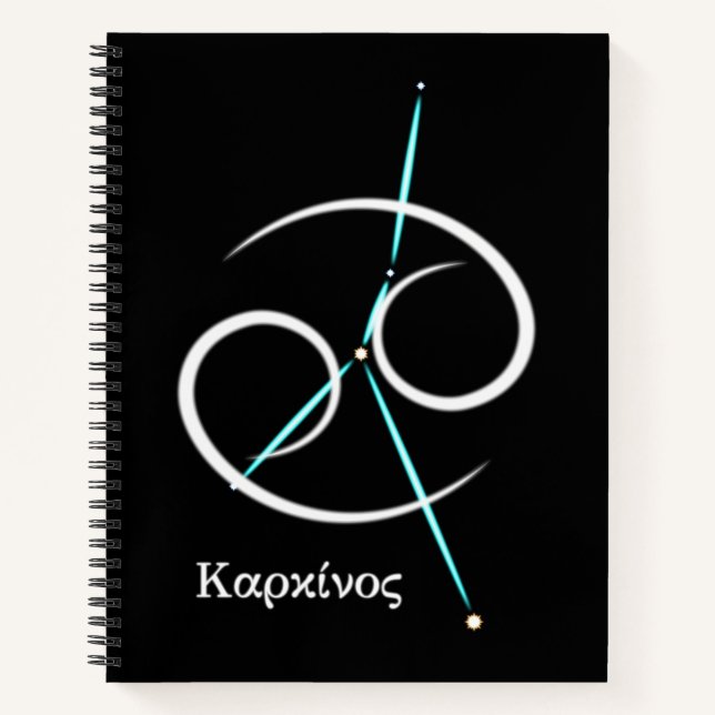 Zodiac Constellation Cancer Notebook Notizbuch (Vorderseite)