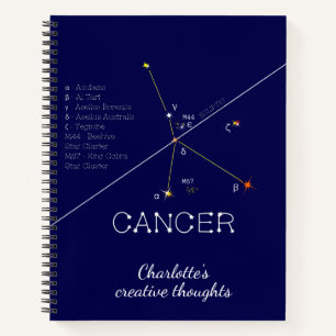 Zodiac Constellation Cancer Notizbuch
