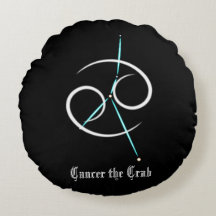 Zodiac Constellation Cancer Round Pillow