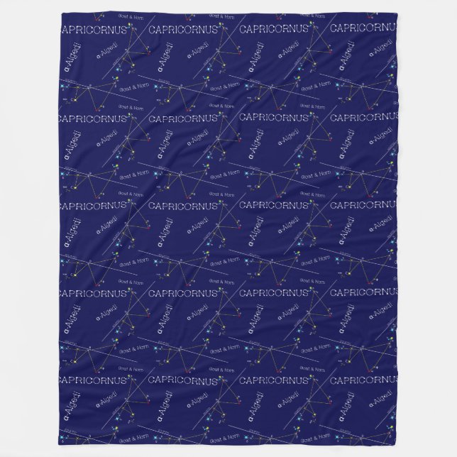 Zodiac Constellation Capricornus Fleecedecke (Vorderseite)