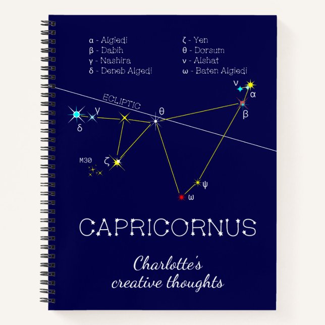 Zodiac Constellation Capricornus Notizbuch (Vorderseite)