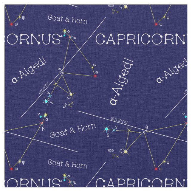 Zodiac Constellation Capricornus Stoff (Nahaufnahme)