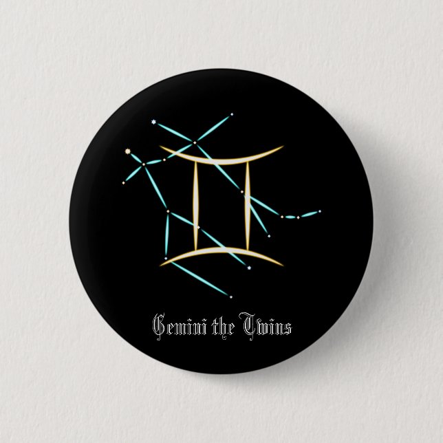 Zodiac Constellation Gemini Button (Vorderseite)