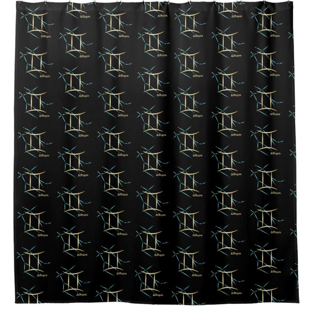 Zodiac Constellation Gemini Duschvorhang (Vorderseite)