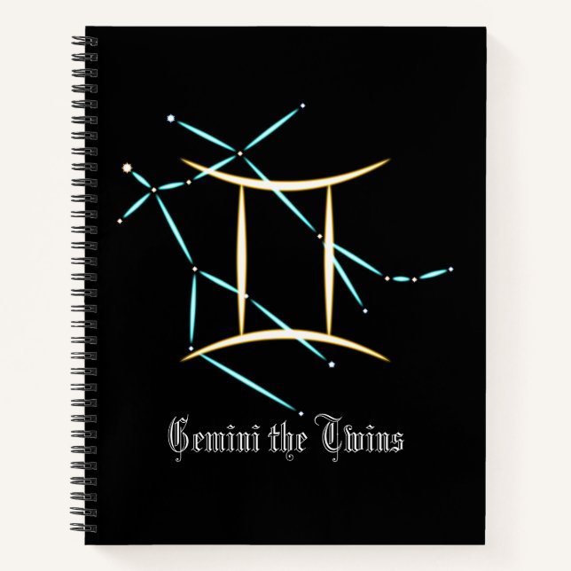 Zodiac Constellation Gemini Notizbuch (Vorderseite)