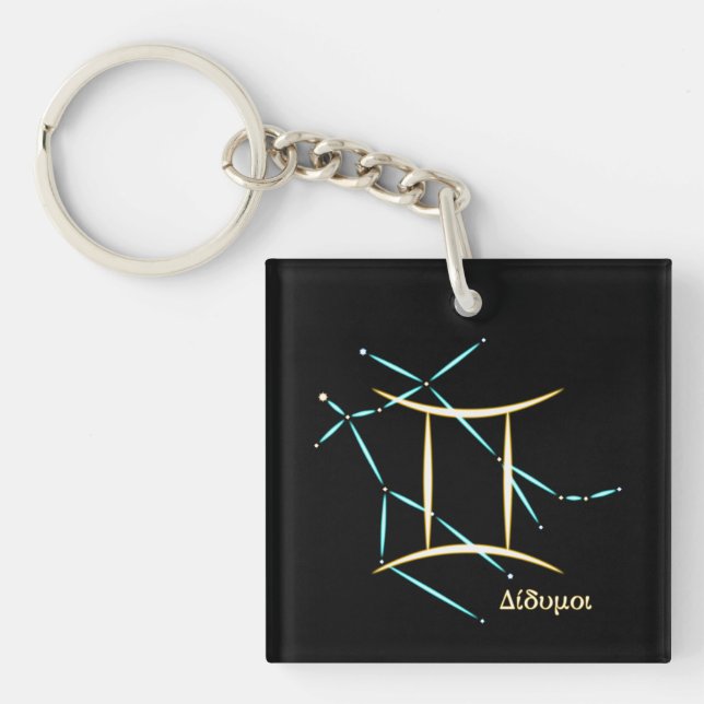Zodiac Constellation Gemini Schlüsselanhänger (Vorderseite)