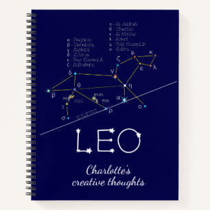 Zodiac Constellation Leo Notizbuch