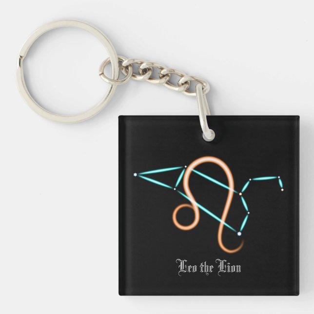 Zodiac Constellation Leo Schlüsselanhänger (Vorderseite)