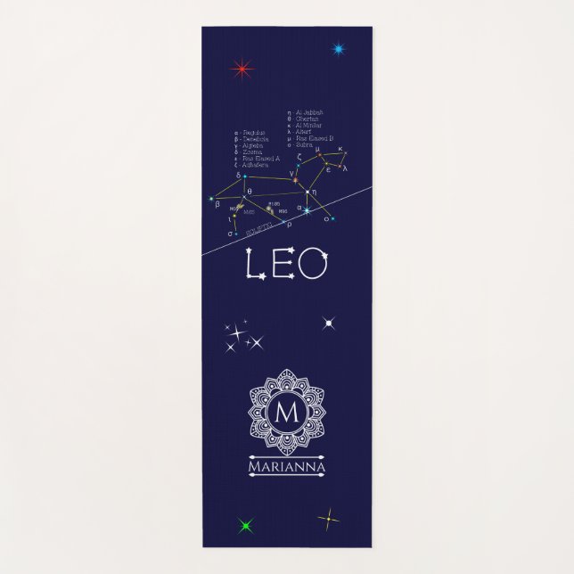 Zodiac Constellation Leo Yogamatte (Vorderseite)