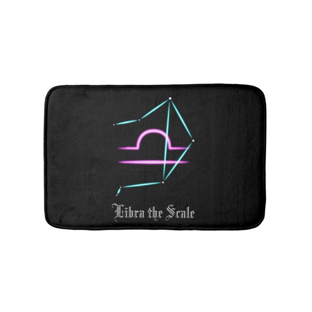 Zodiac Constellation Libra Bath Mat Badematte (Vorderseite)