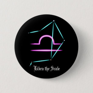 Zodiac Constellation Libra Button