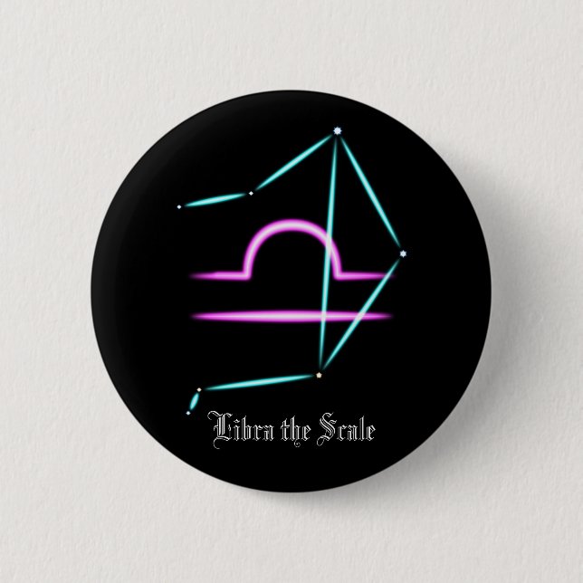 Zodiac Constellation Libra Button (Vorderseite)
