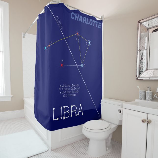 Zodiac Constellation Libra Duschvorhang (Beispiel)