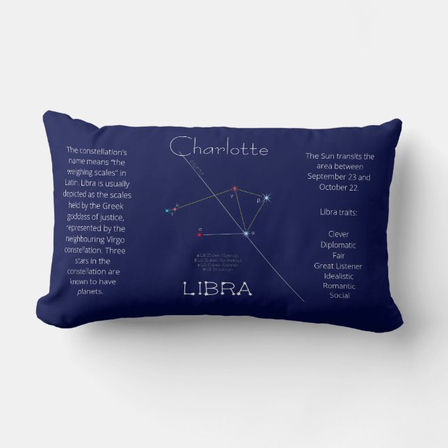 Zodiac Constellation Libra Funny Unique Lendenkissen (Vorderseite)