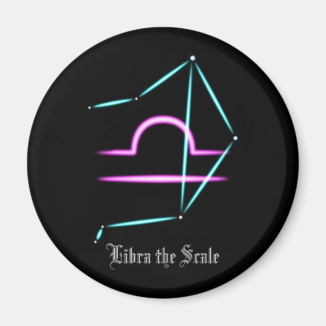 Zodiac Constellation Libra Magnet (Vorne)