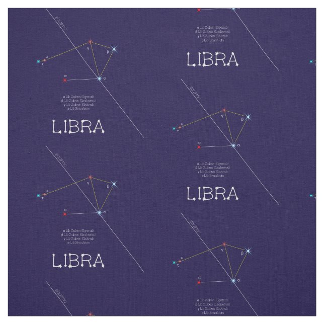 Zodiac Constellation Libra Stoff (Muster)