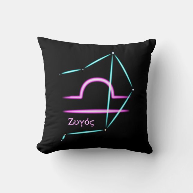 Zodiac Constellation Libra Throw Kissen (Vorderseite)