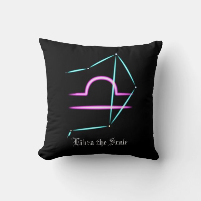 Zodiac Constellation Libra Throw Kissen (Vorderseite)
