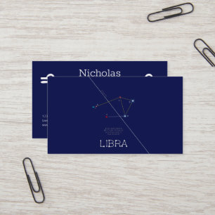 Zodiac Constellation Libra Visitenkarte