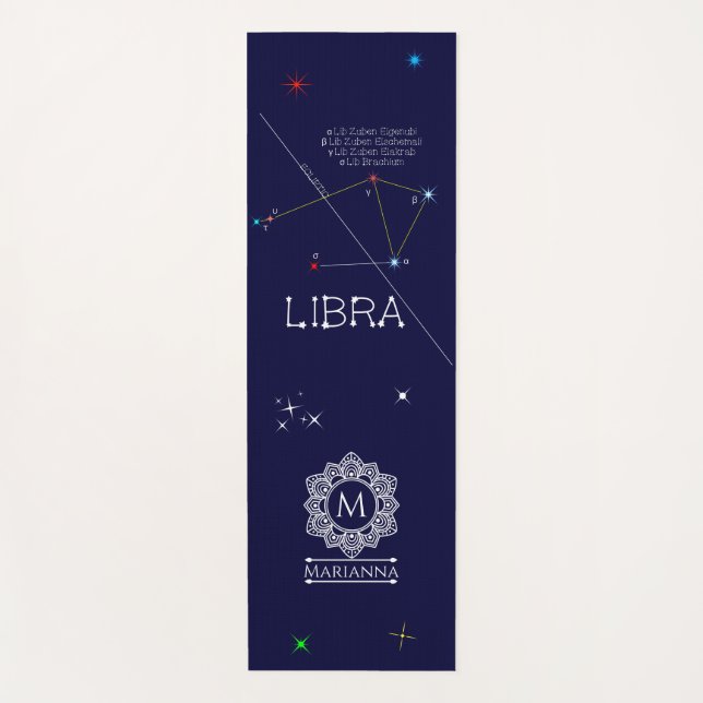 Zodiac Constellation Libra Yogamatte (Vorderseite)