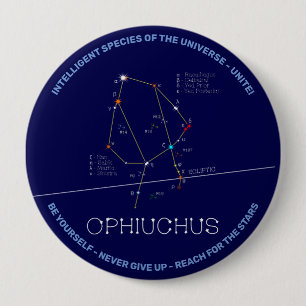 Zodiac Constellation Ophiuchus Button