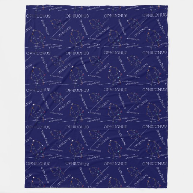 Zodiac Constellation Ophiuchus Fleecedecke (Vorderseite)