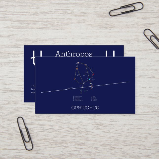 Zodiac Constellation Ophiuchus Visitenkarte (Vorderseite/Rückseite Beispiel)