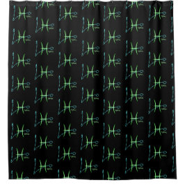 Zodiac Constellation Pisces Duschvorhang