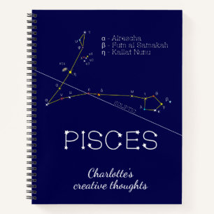 Zodiac Constellation Pisces Notizbuch