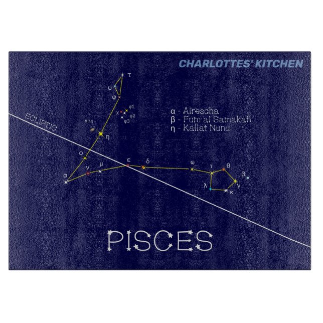 Zodiac Constellation Pisces Schneidebrett (Vorderseite)