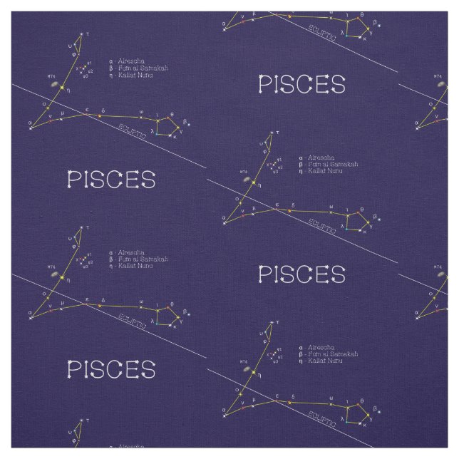 Zodiac Constellation Pisces Stoff (Muster)