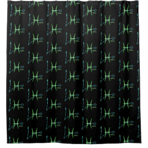 Zodiac Constellation Poissons Douche Rideau