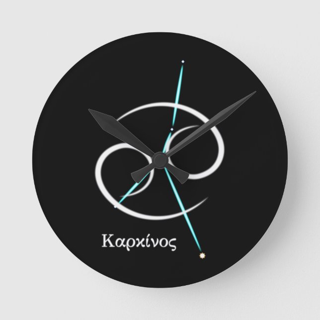 Zodiac Constellation Runde Wanduhr (Vorderseite)