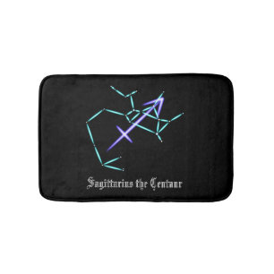 Zodiac Constellation Sagittarius Bath Mat Badematte